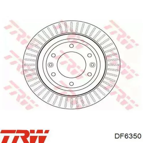 DF6350 TRW disco de freno trasero