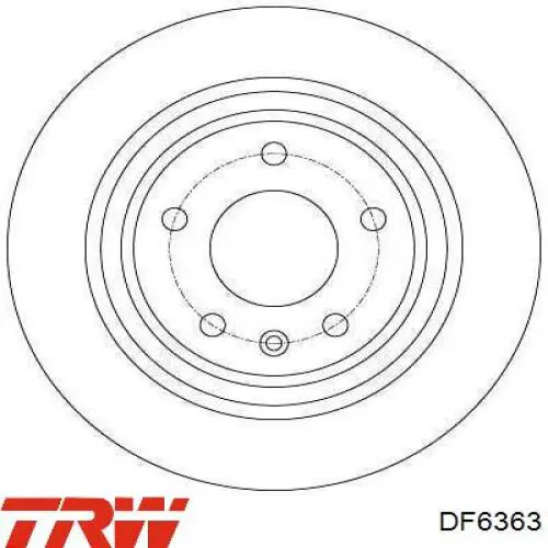 Disco de freno trasero TRW DF6363 precio, desde 34,26 EUR