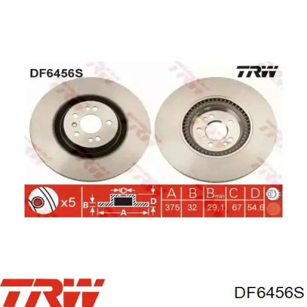 Disco de freno 43997 Febi