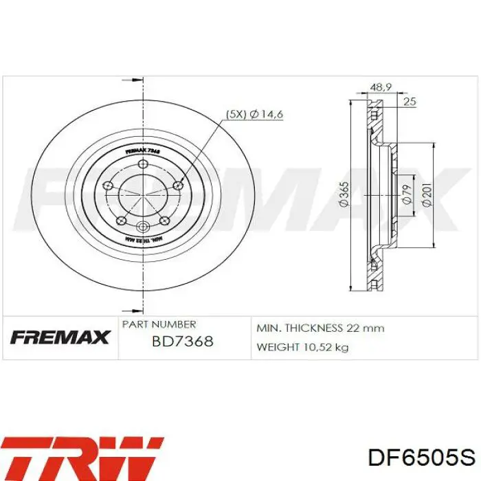 Comprar LR099038 Land Rover Disco de freno trasero
