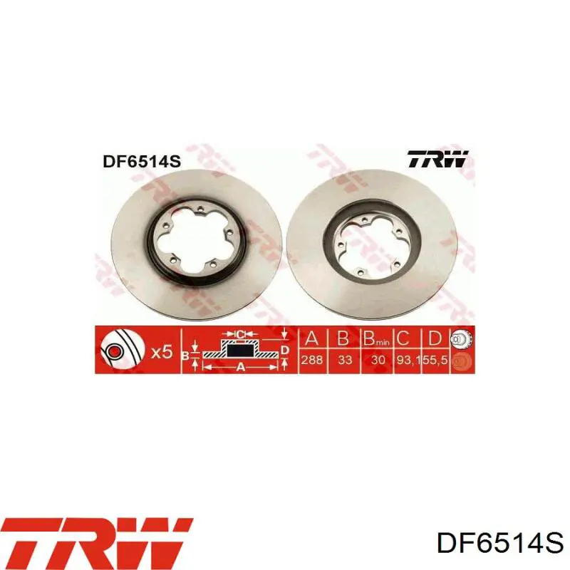 Disco de freno 104495 Febi