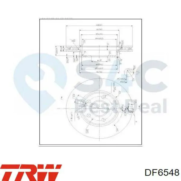 Disco de freno delantero TRW DF6548