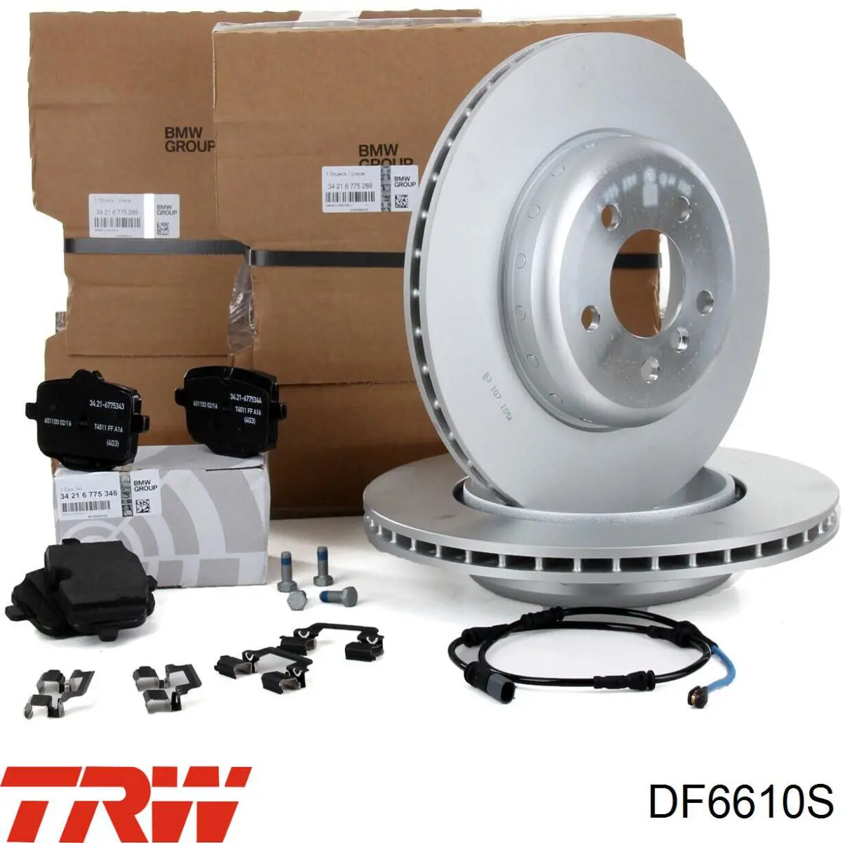 Disco de freno trasero DF6610S TRW