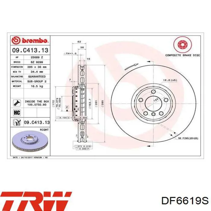 Frenos delanteros ABS 17943 precio, desde 227,90 EUR