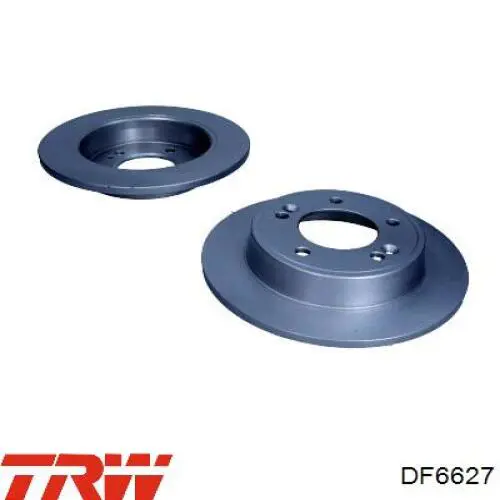 Disco de freno trasero DF6627 TRW