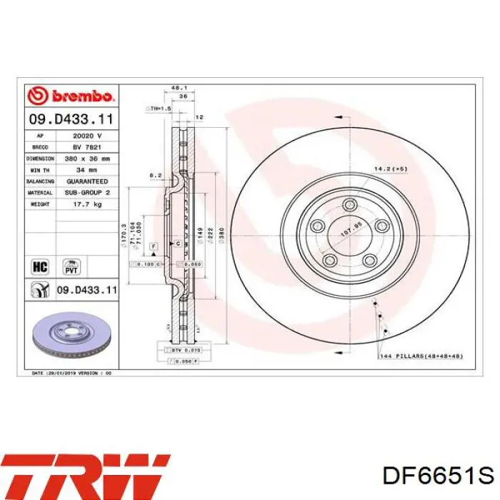 Comprar 44144 Febi Freno de disco delantero