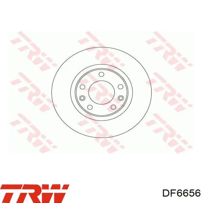 Disco de freno trasero DF6656 TRW