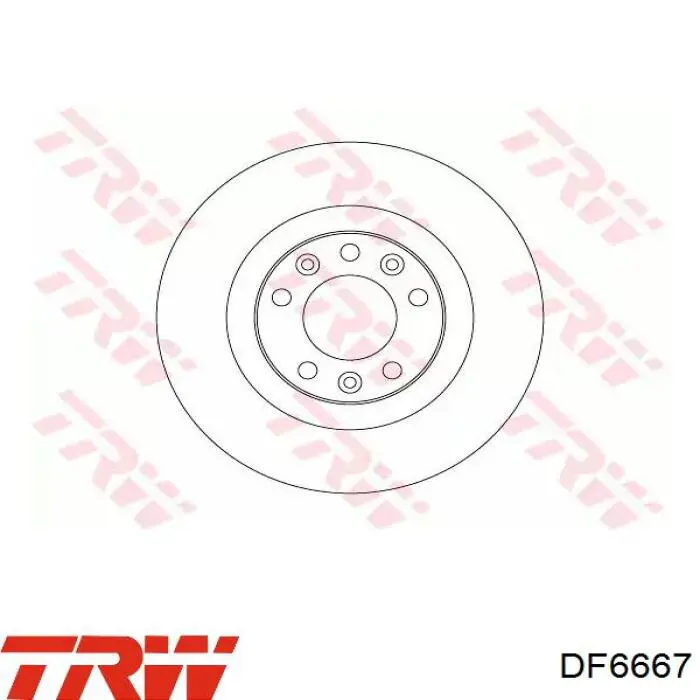 DF6667 TRW disco de freno trasero