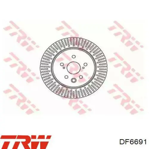 Disco de freno trasero DF6691 TRW