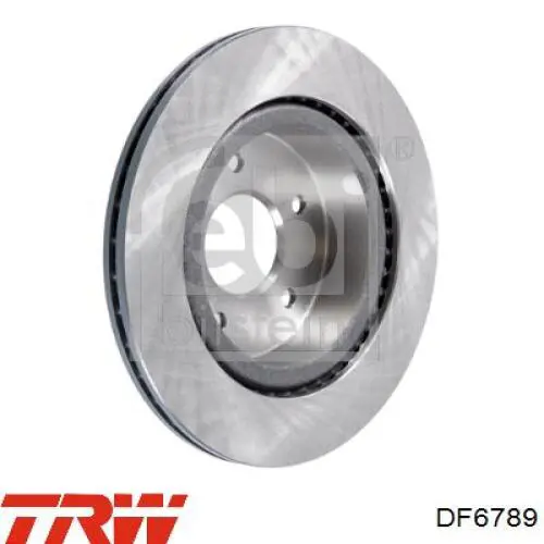 Disco de freno trasero DF6789 TRW