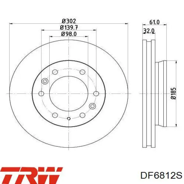 Disco de freno delantero Ford AB311125AB