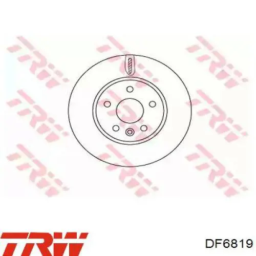 DF6819 TRW freno de disco delantero