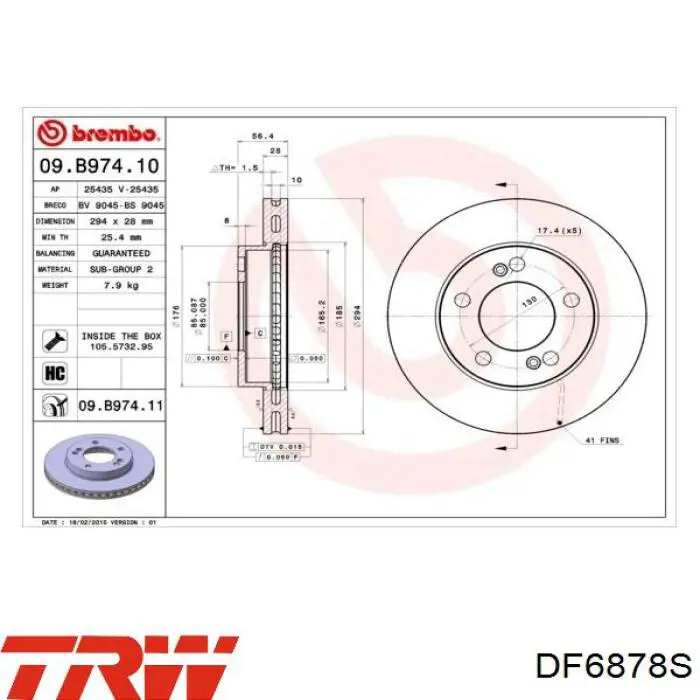 Disco de freno para SsangYong Actyon CJ