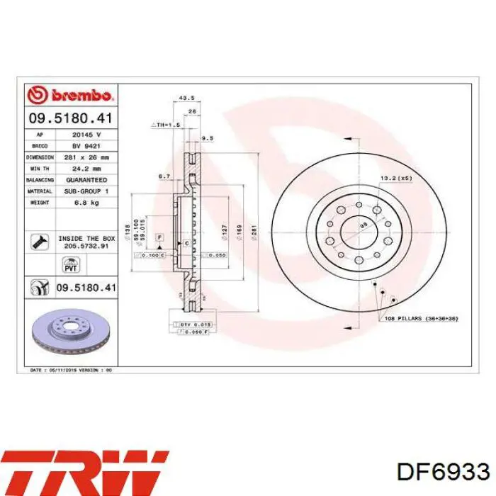 Frenos delanteros Bosch 0986479G82 precio, desde 42,14 EUR