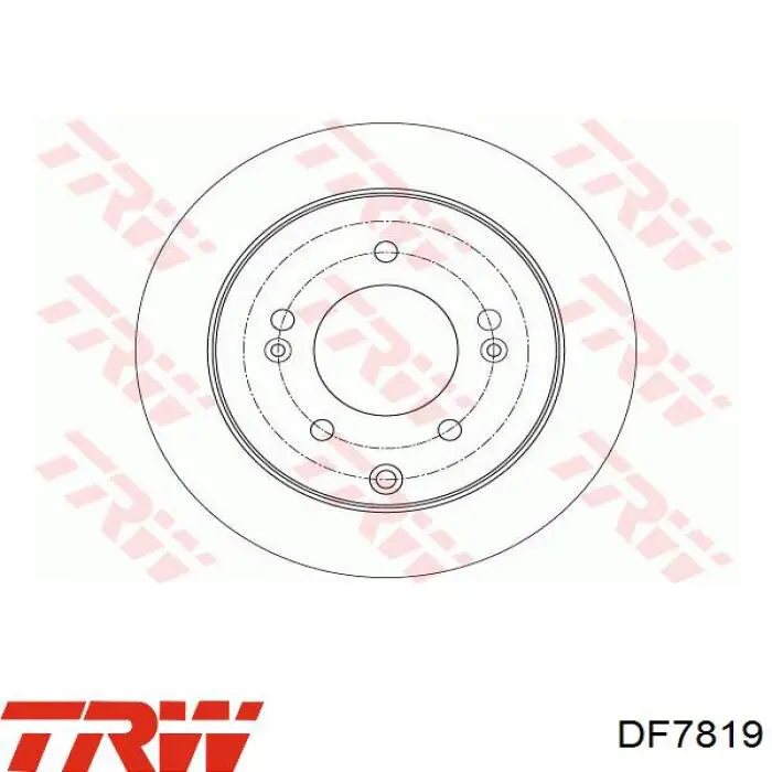 DF7819 TRW disco de freno trasero
