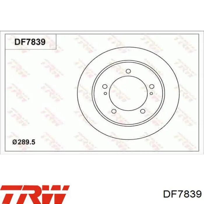 DF7839 TRW disco de freno delantero