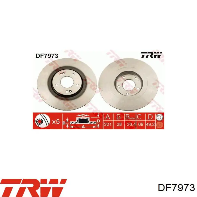 Freno de disco delantero Hyundai Getz