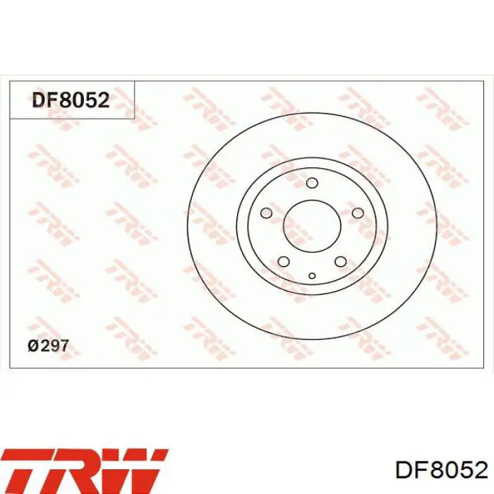 DF8052 TRW disco de freno delantero