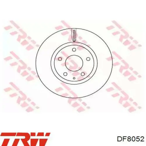 Disco de freno DF8052 TRW