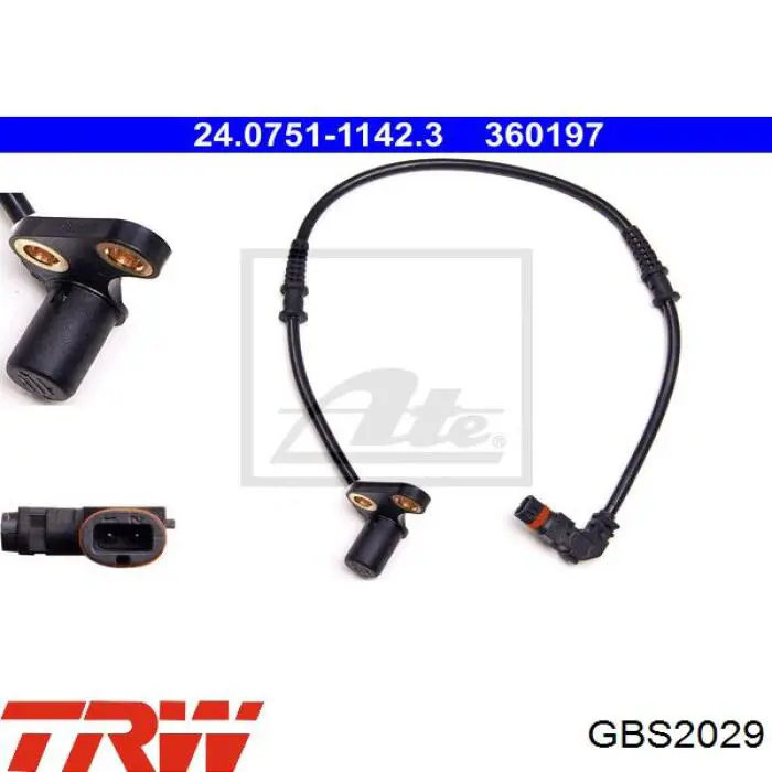 Sensor ABS delantero derecho 560149 ERA