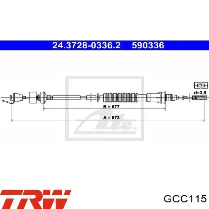 GCC115 TRW cable de embrague