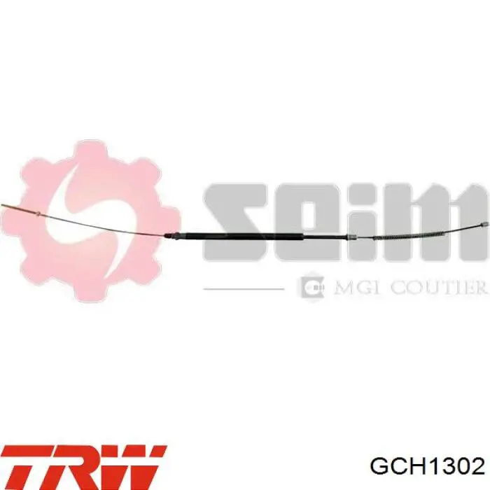 GCH1302 TRW cable de freno de mano trasero izquierdo