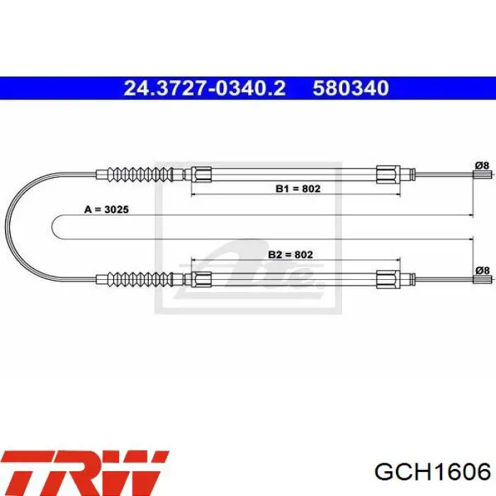 Cable de freno de mano trasero derecho/izquierdo Beca Cables 113002 precio, desde 23,53 EUR
