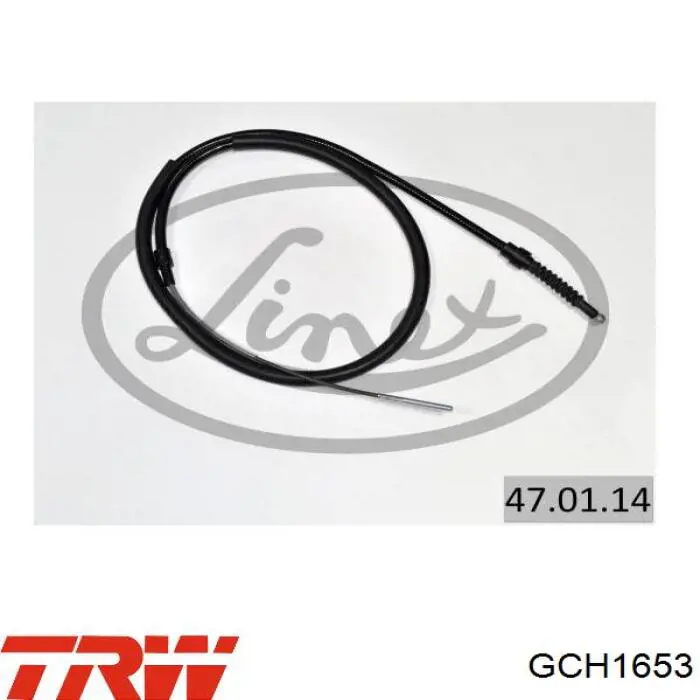 GCH1653 TRW cable de freno de mano trasero derecho/izquierdo