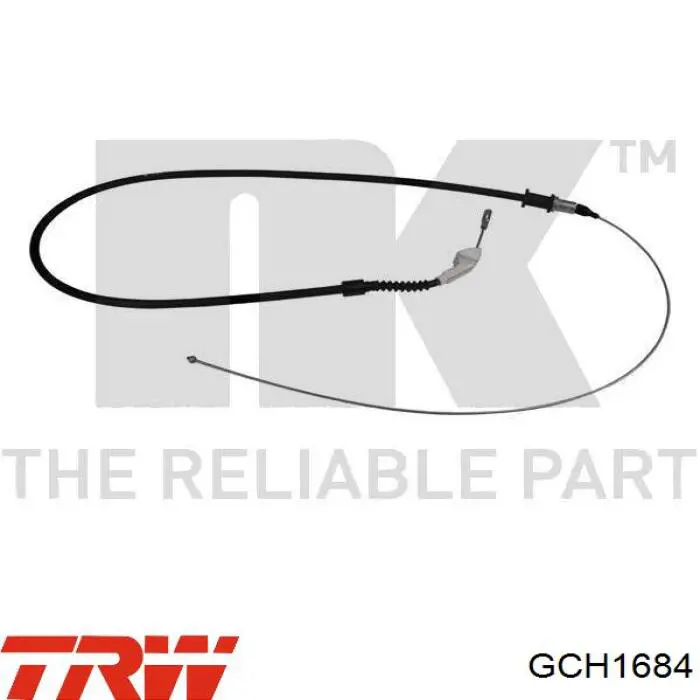 GCH1684 TRW cable de freno de mano trasero derecho