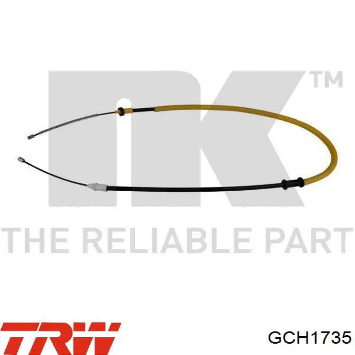 GCH1735 TRW cable de freno de mano trasero izquierdo