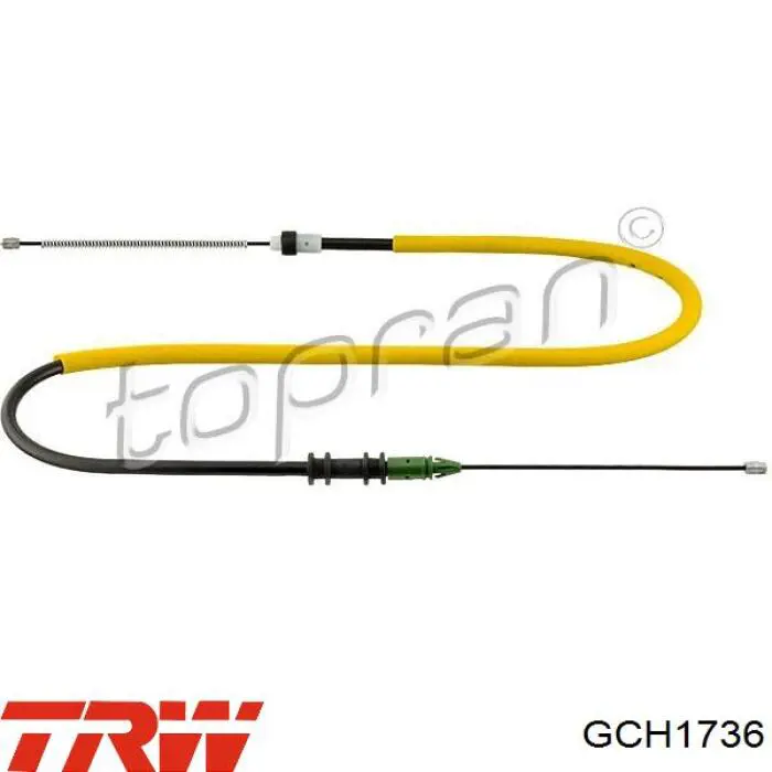 GCH1736 TRW cable de freno de mano trasero derecho
