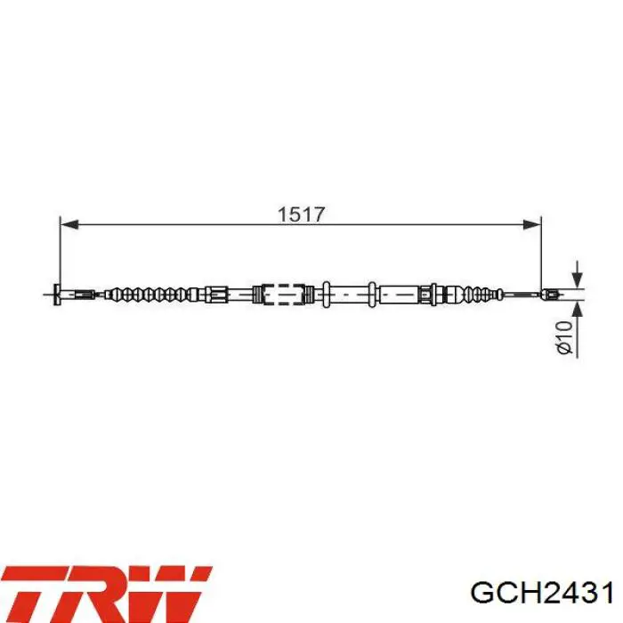 Cable de freno de mano trasero izquierdo para Fiat Tipo (160)