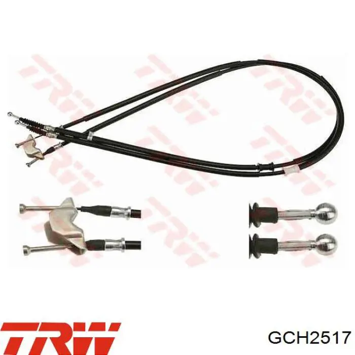GCH2517 TRW cable de freno de mano trasero derecho/izquierdo