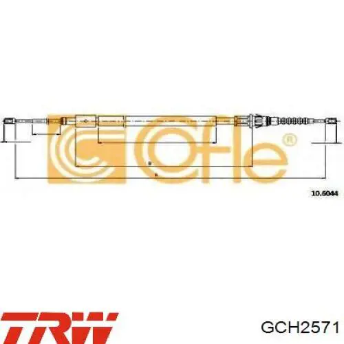 Cable de freno de mano trasero derecho/izquierdo Beca Cables 2001060
