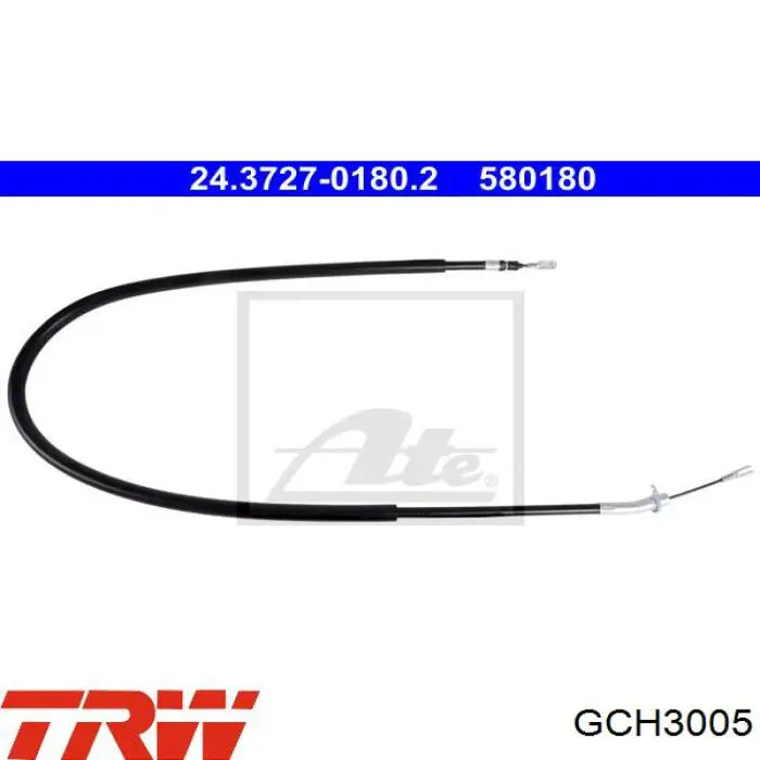 GCH3005 TRW cable de freno de mano trasero derecho