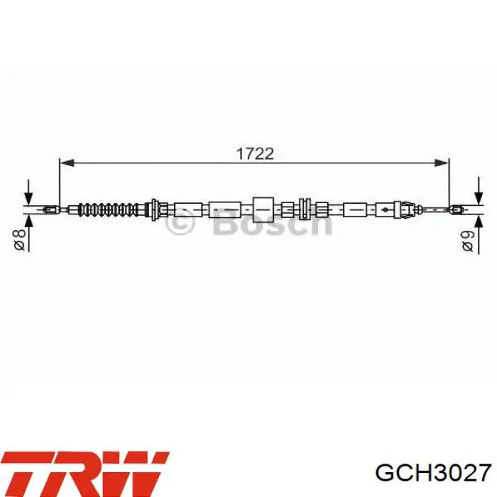 Cable de freno de mano trasero derecho/izquierdo Ford 1220591