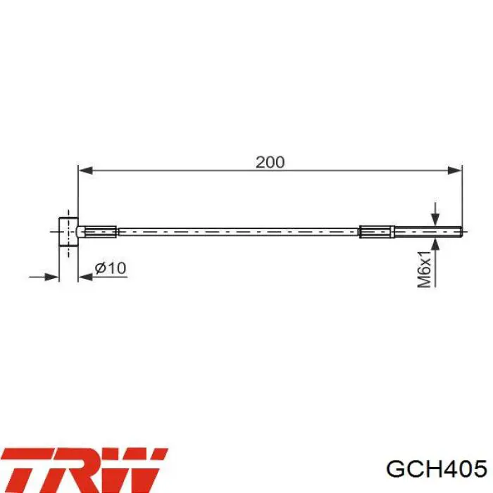 GCH405 TRW cable de freno de mano delantero