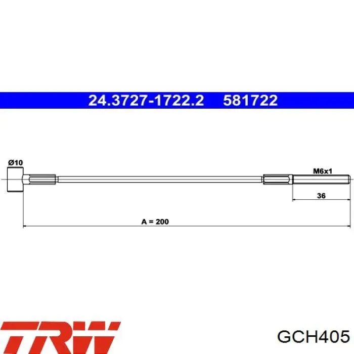 Cable del freno de estacionamiento delantero Nissan/Infiniti 36402AX000 precio, desde 13,69 EUR