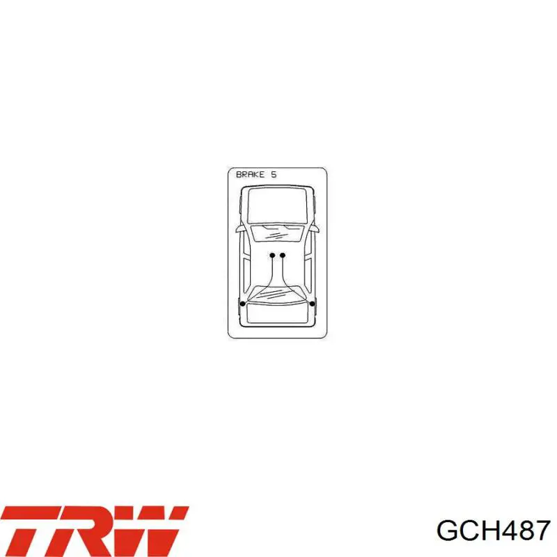 GCH487 TRW cable de freno de mano trasero derecho