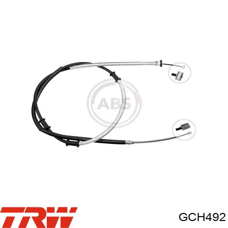 GCH492 TRW cable de freno de mano trasero derecho