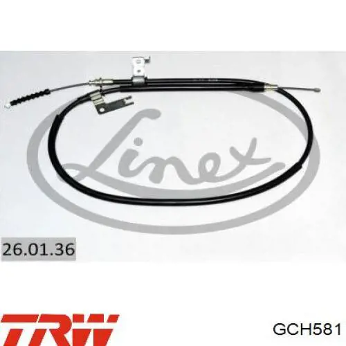 GCH581 TRW cable de freno de mano trasero derecho