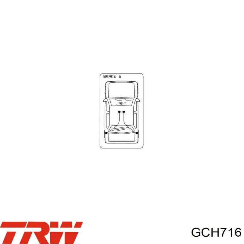 GCH716 TRW cable de freno de mano trasero derecho/izquierdo