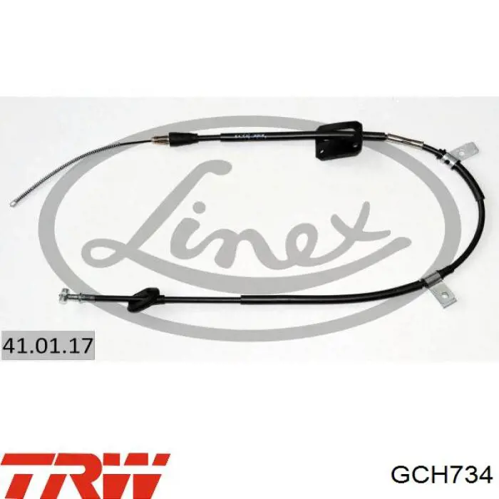 GCH734 TRW cable de freno de mano trasero derecho
