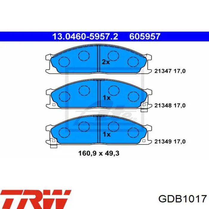 Pastillas de freno delanteras Nissan Terrano 1 WD21