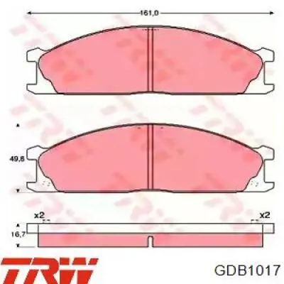 Pastillas de freno delanteras Nissan Terrano 1 WD21
