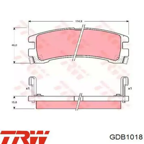 Pastillas traseras de freno TRW GDB1018 precio, desde 19,78 EUR