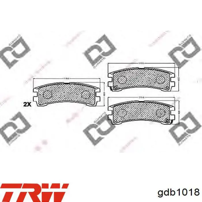 Pastillas de freno traseras Nissan Terrano 1 WD21
