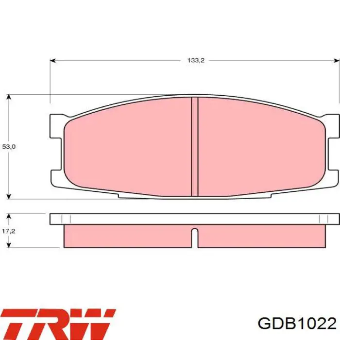 Comprar GDB1022 TRW Pastillas delanteras de freno