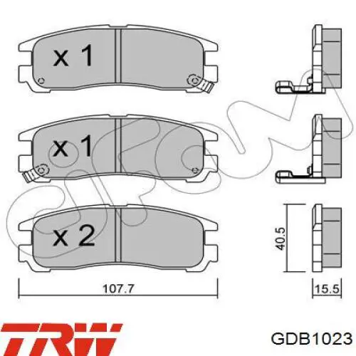 Pastillas de freno traseras Mitsubishi Galant 8 EA