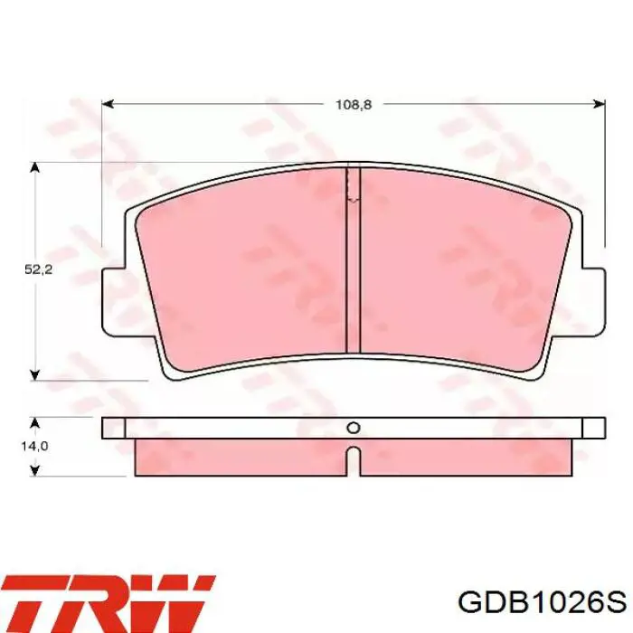 GDB1026S TRW pastillas de freno delanteras